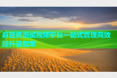 麻豆员面试视频平台一站式管理高效提升录取率